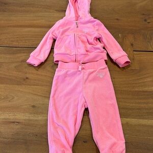 Juicy Couture Pink Terry Hoodie and Pants Set